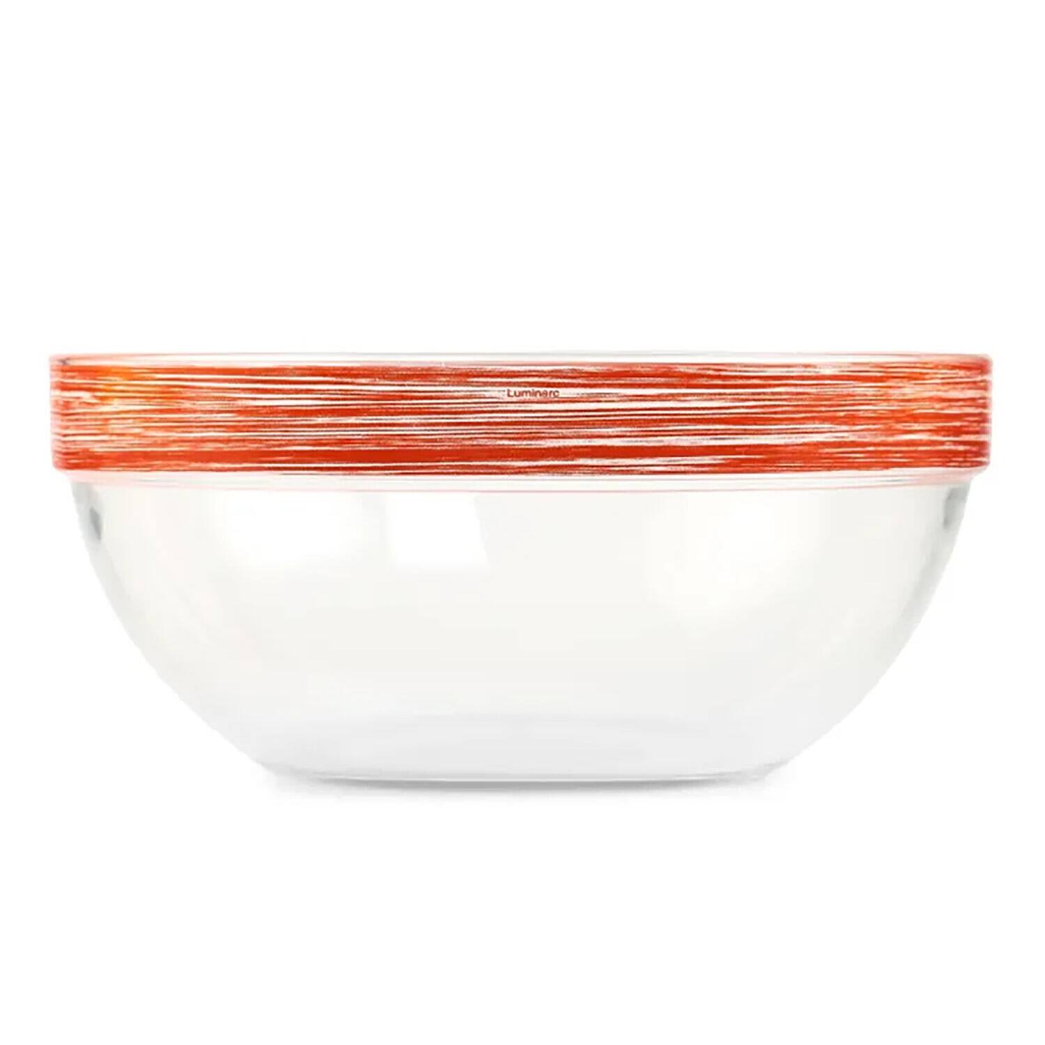 Luminarc 9" Brush Mania Empilable Glass Salad Bowl Bed Bath & Beyond